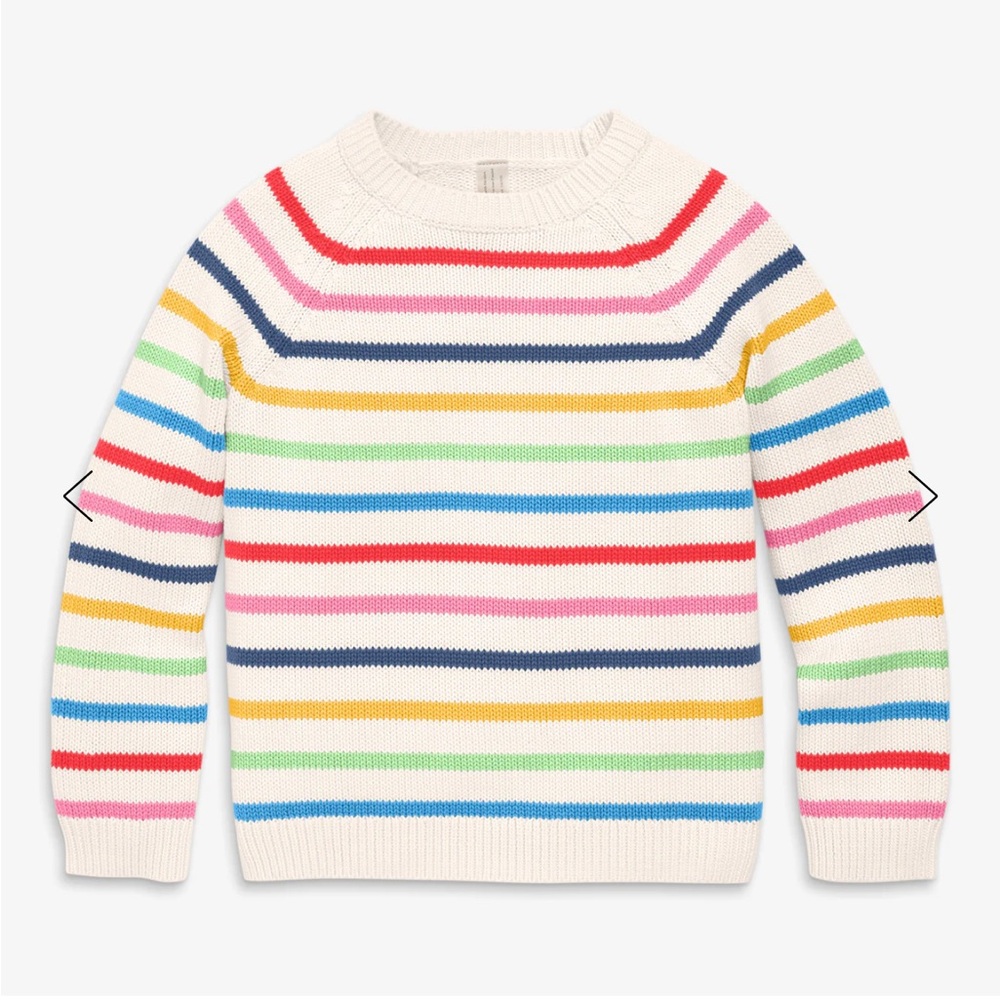 Primary rainbow crewneck sweater
